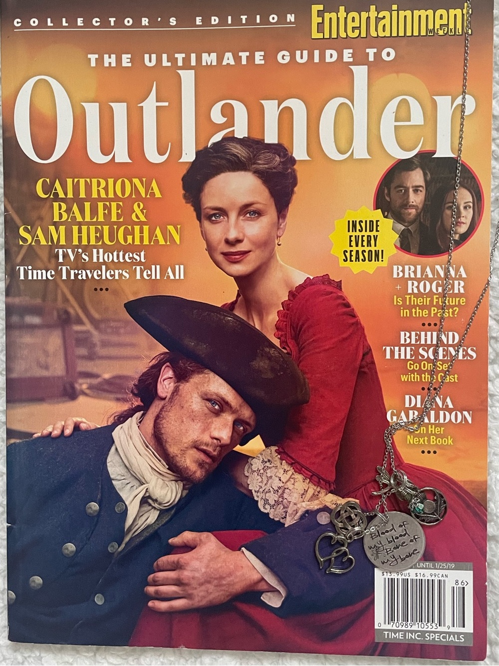 Outlander Collector's Edition Magazine and necklace